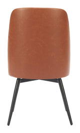 ZUO Keppel Swivel Dining Chair (Set of 2) Brown