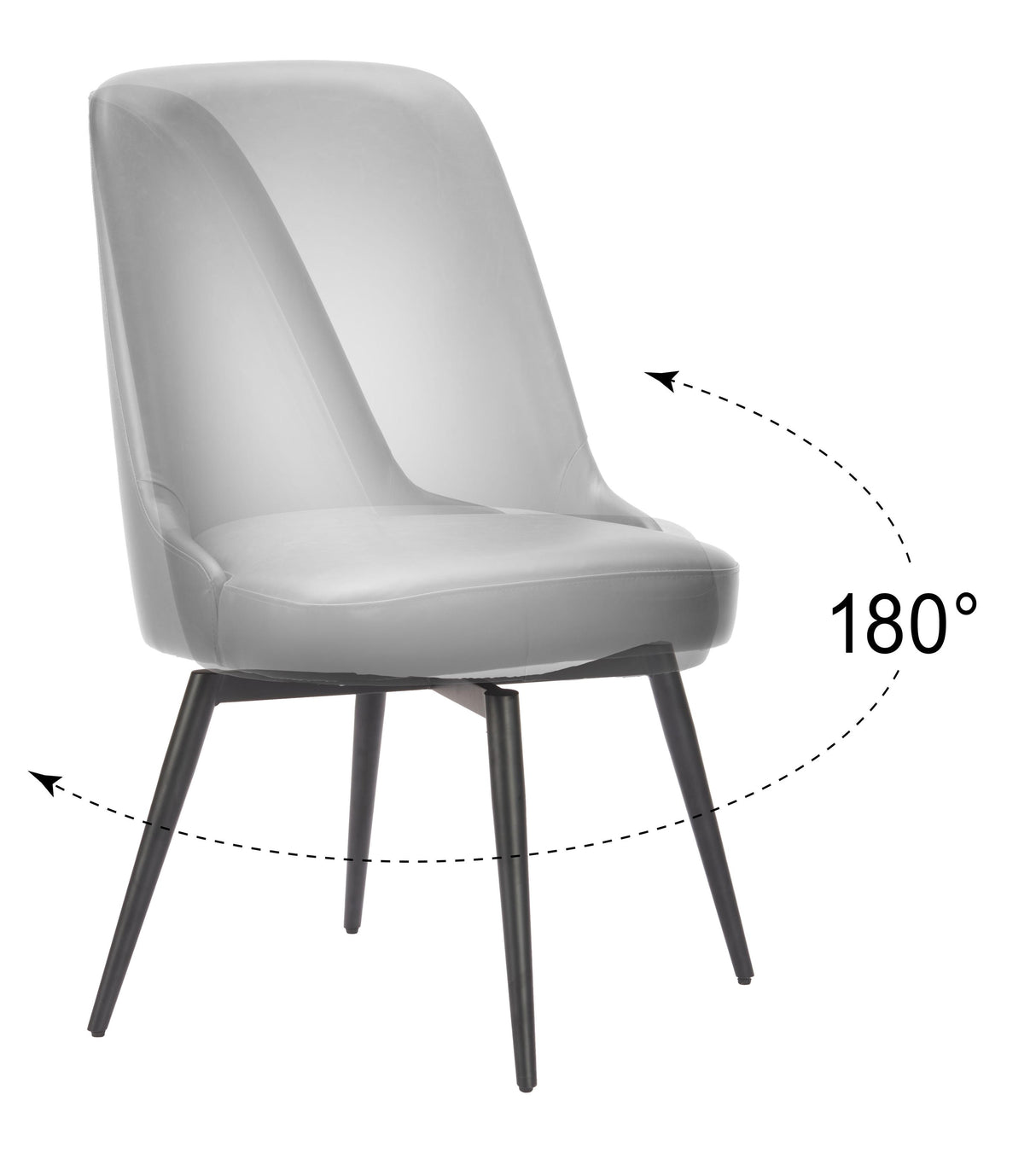 ZUO Keppel Swivel Dining Chair (Set of 2) Black