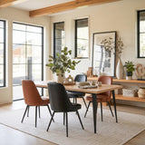 ZUO Keppel Swivel Dining Chair (Set of 2) Black