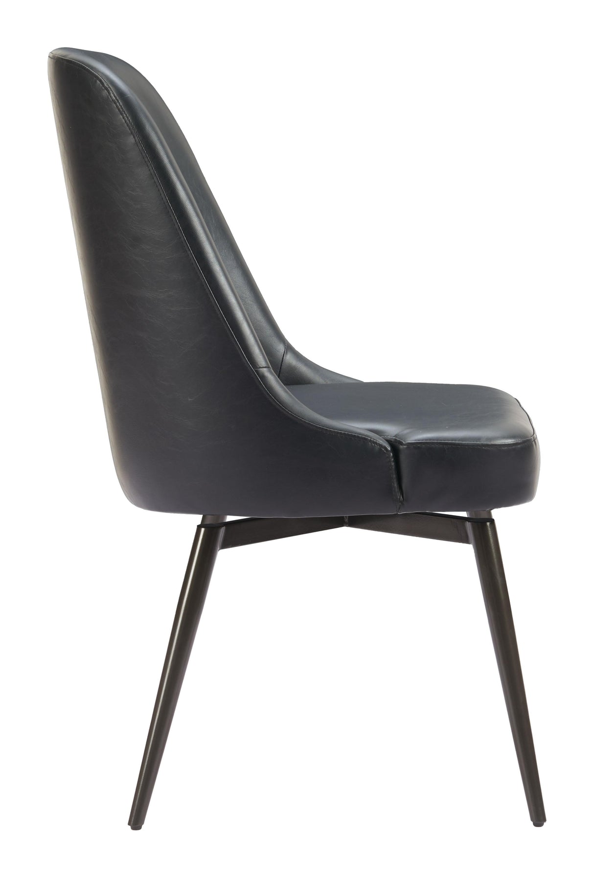ZUO Keppel Swivel Dining Chair (Set of 2) Black