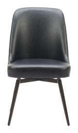 ZUO Keppel Swivel Dining Chair (Set of 2) Black