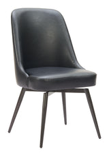 ZUO Keppel Swivel Dining Chair (Set of 2) Black