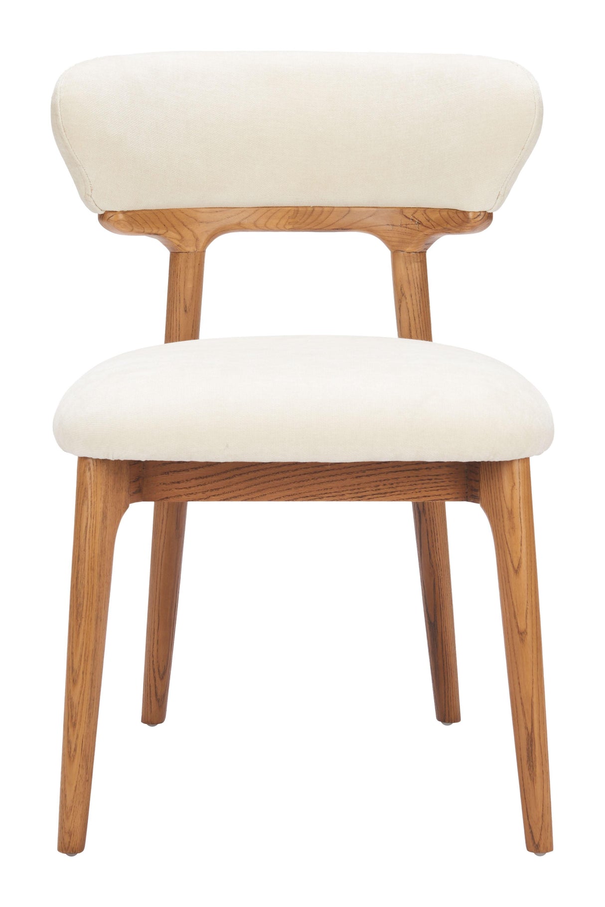 ZUO Cedar Dining Chair (Set of 2) White & Walnut
