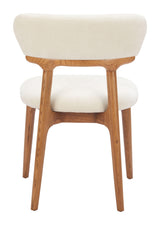 ZUO Cedar Dining Chair (Set of 2) White & Walnut