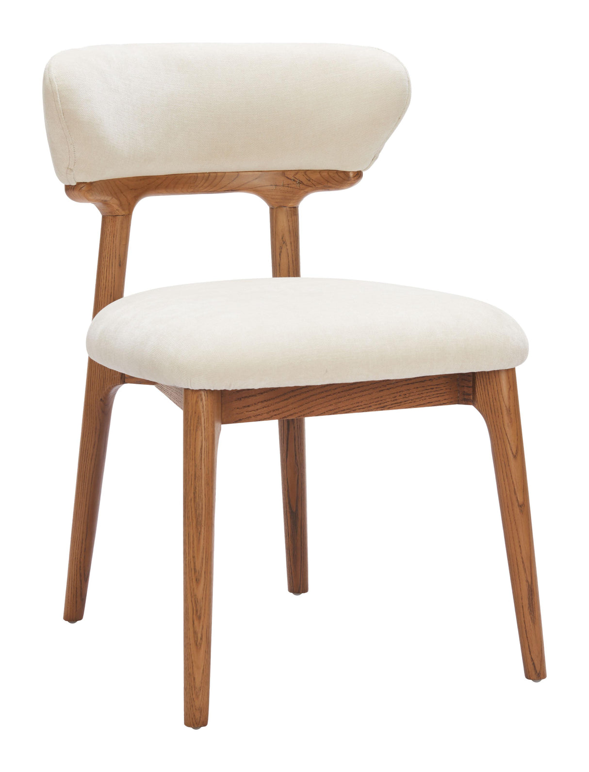 ZUO Cedar Dining Chair (Set of 2) White & Walnut