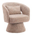 ZUO Liva Swivel Chair Frosty Brown
