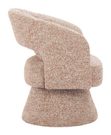 ZUO Liva Swivel Chair Frosty Brown