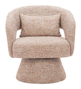 ZUO Liva Swivel Chair Frosty Brown