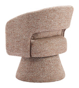 ZUO Liva Swivel Chair Frosty Brown