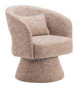 ZUO Liva Swivel Chair Frosty Brown