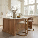 ZUO Velar Counter Stool (Set of 2) Beige & Bronze