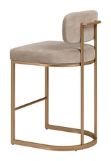 ZUO Velar Counter Stool (Set of 2) Beige & Bronze