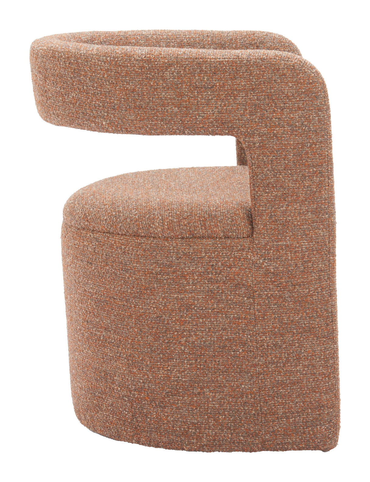 ZUO Atria Accent Chair & Ottoman Tawny Brown