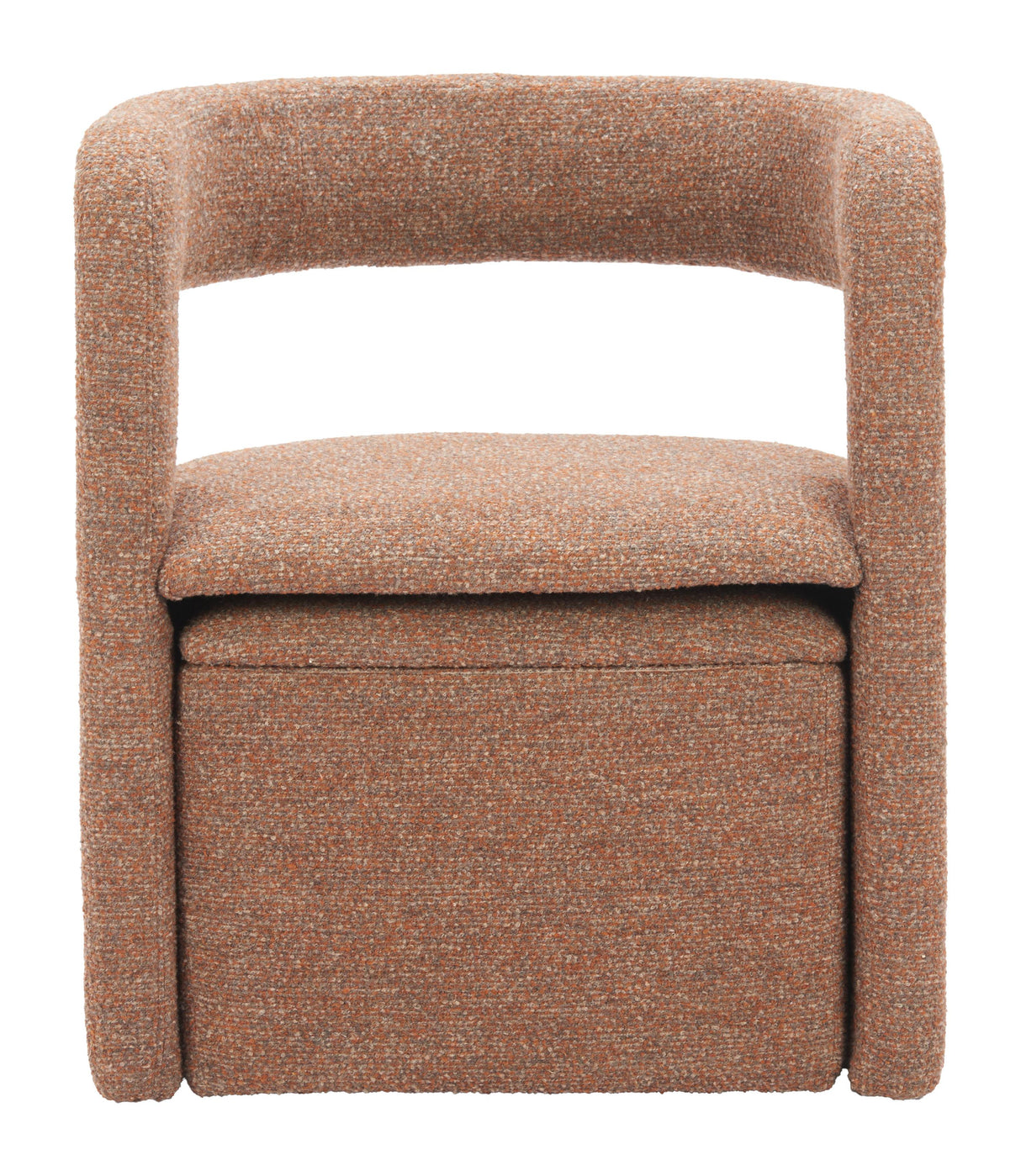 ZUO Atria Accent Chair & Ottoman Tawny Brown