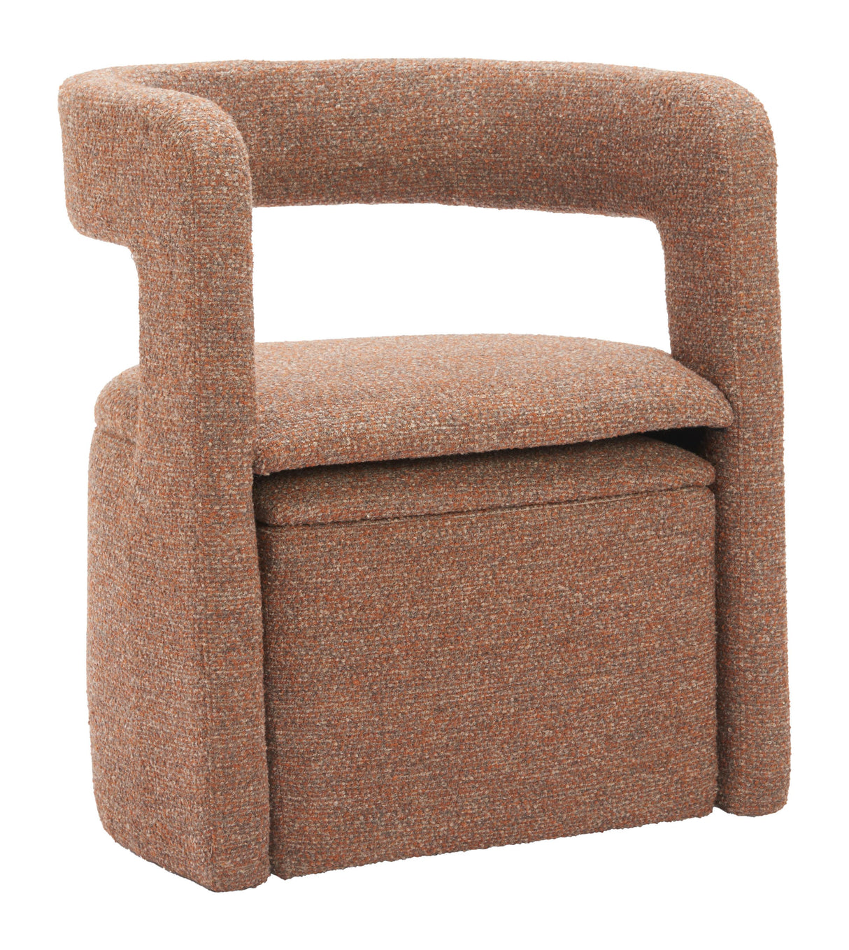 ZUO Atria Accent Chair & Ottoman Tawny Brown