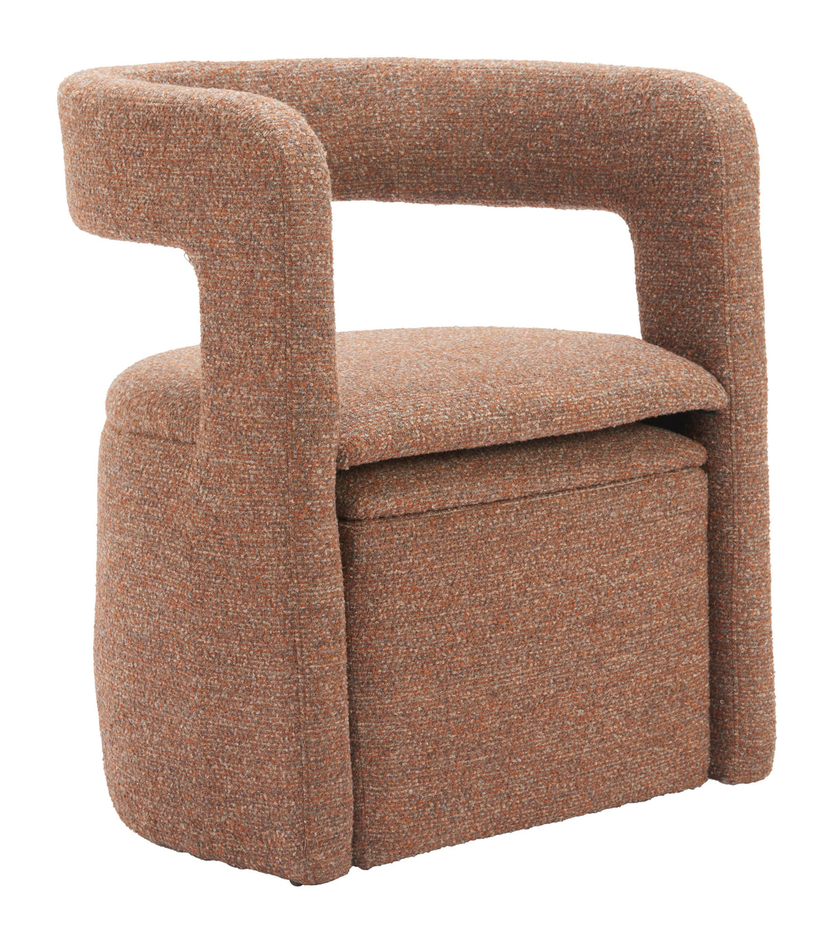 ZUO Atria Accent Chair & Ottoman Tawny Brown