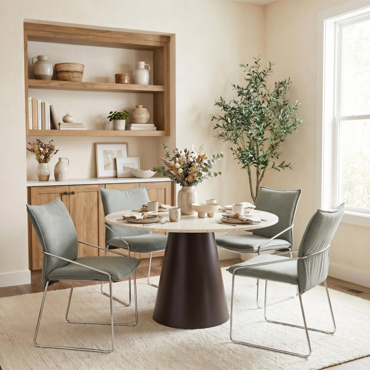ZUO Pola Dining Chair (Set of 2) Green