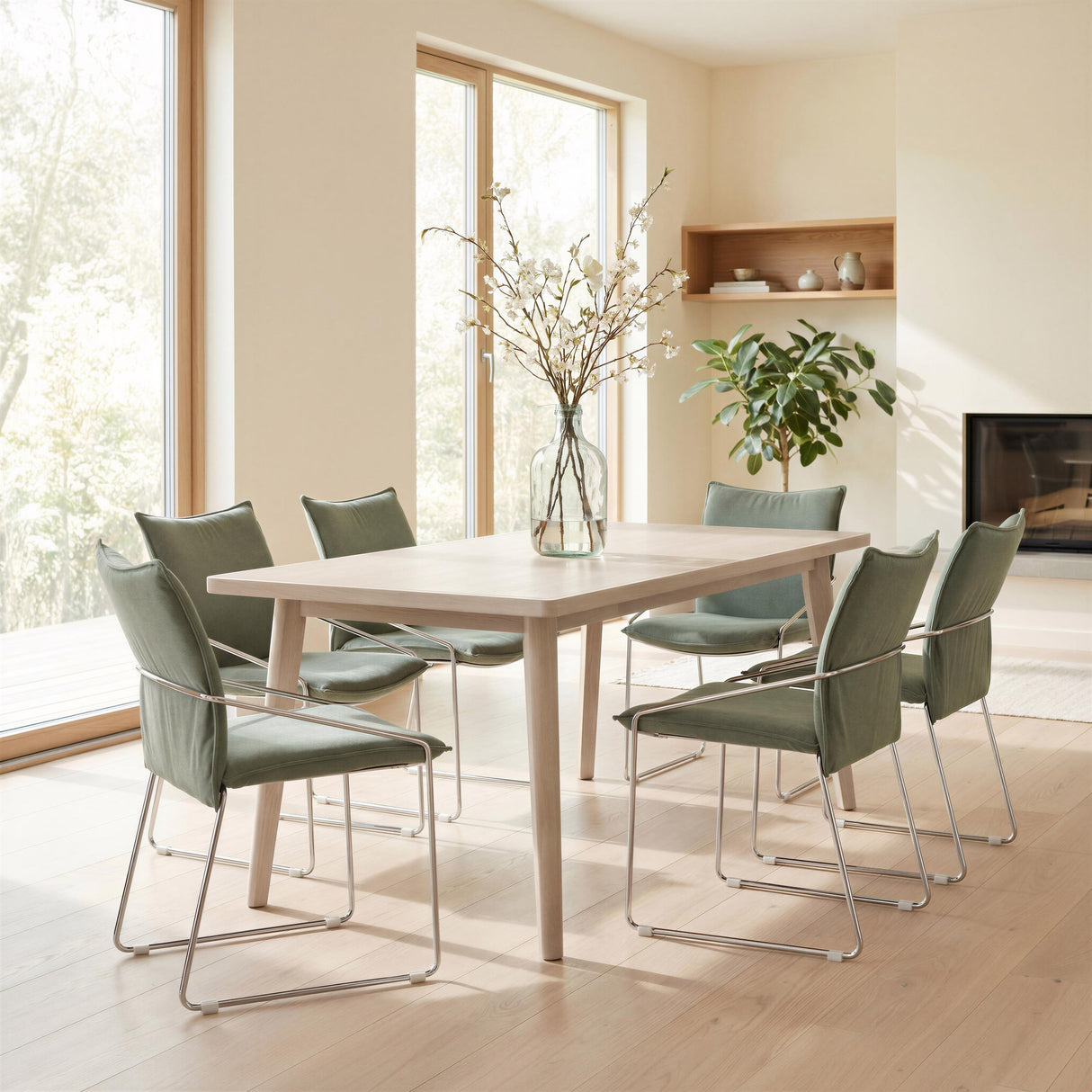 ZUO Pola Dining Chair (Set of 2) Green