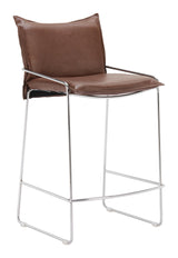 ZUO Pola Counter Stool Brown