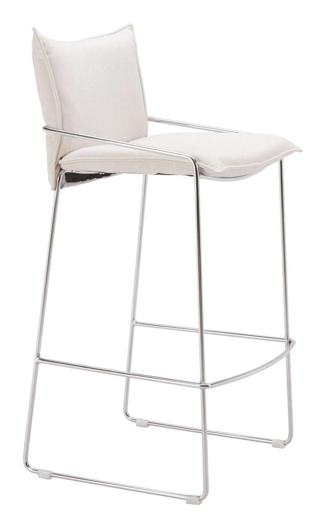 ZUO Pola Barstool White