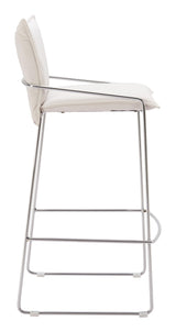 ZUO Pola Barstool White