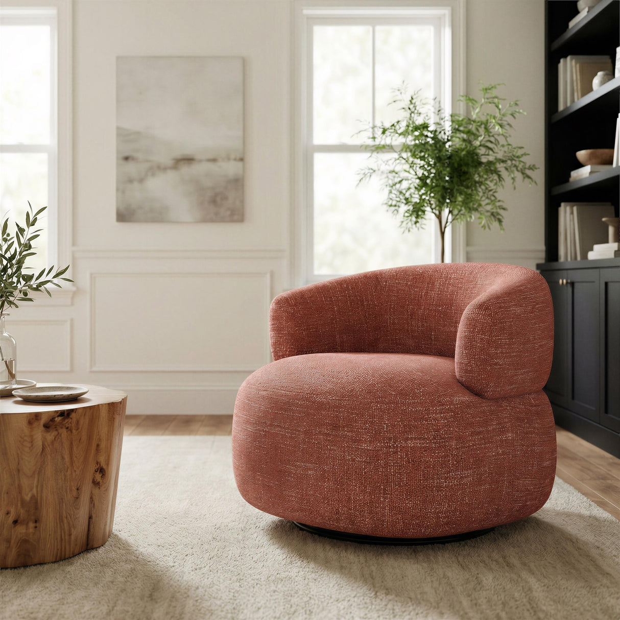 ZUO Venezia Swivel Chair Brown