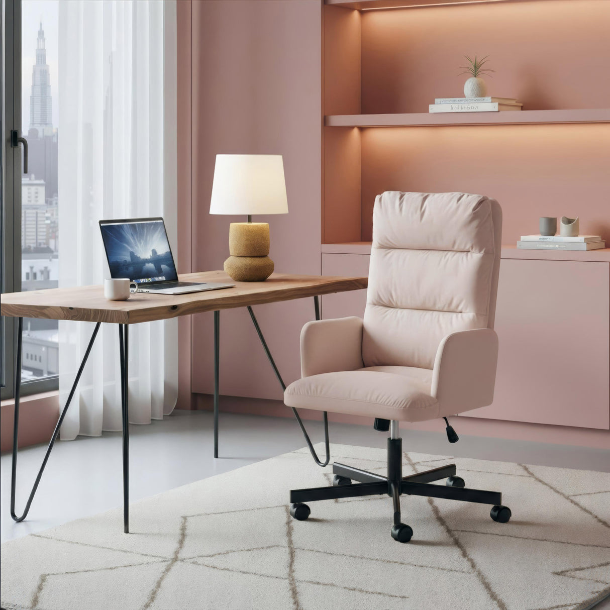 ZUO Sable Office Chair Ivory