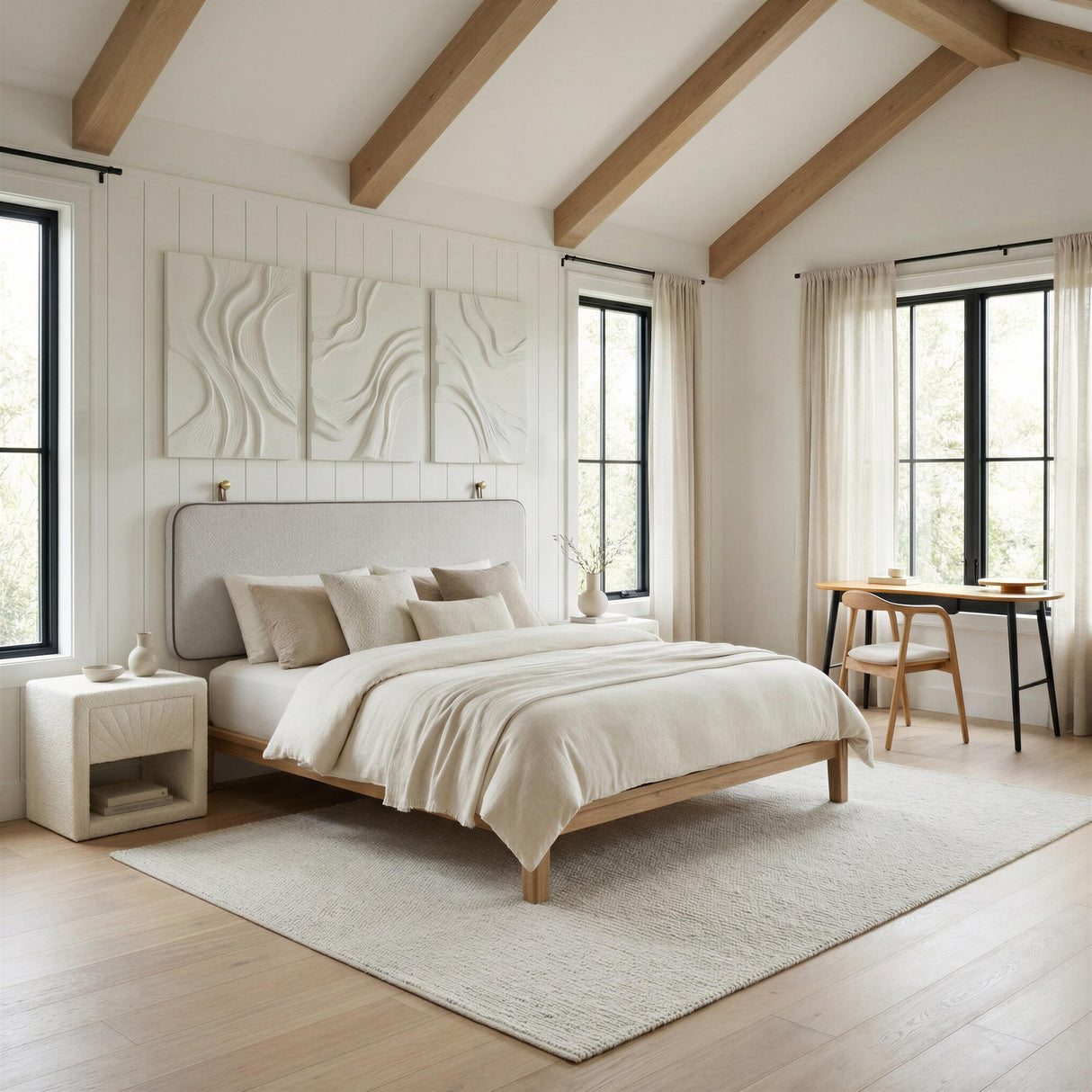 ZUO Luum Queen Platform Bed Frame Natural