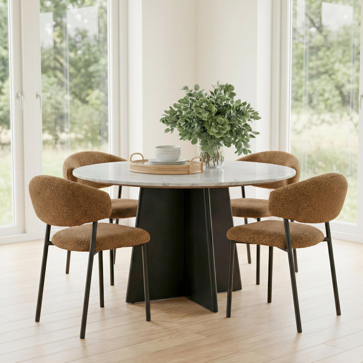ZUO Seville Dining Chair (Set of 2) Brown Cork