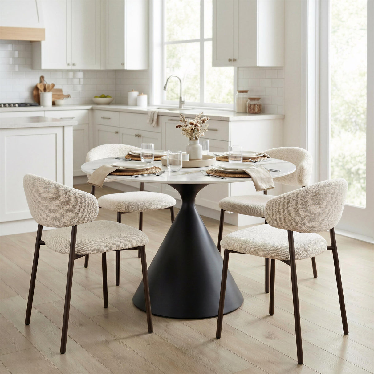 ZUO Seville Dining Chair (Set of 2) Cloud Beige