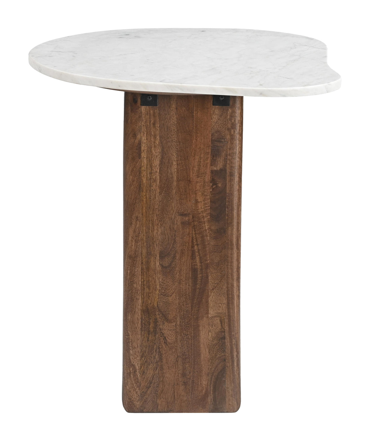 ZUO Vara Side Table White & Walnut