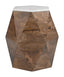 ZUO Bisel Side Table White & Walnut
