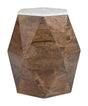ZUO Bisel Side Table White & Walnut