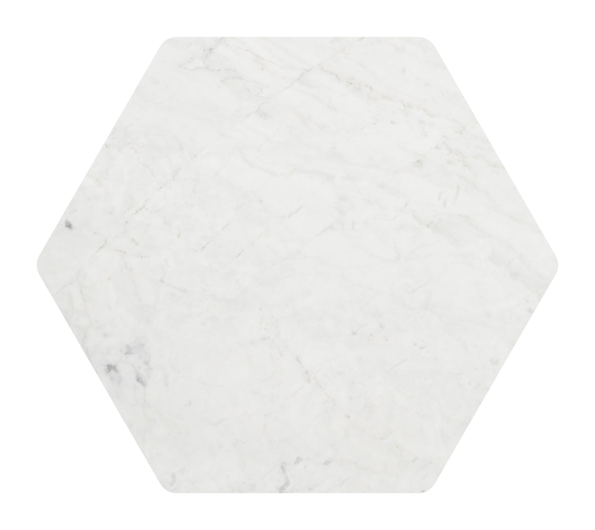 ZUO Bisel Side Table White & Walnut