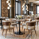 ZUO Brew Dining Chair Beige & Walnut