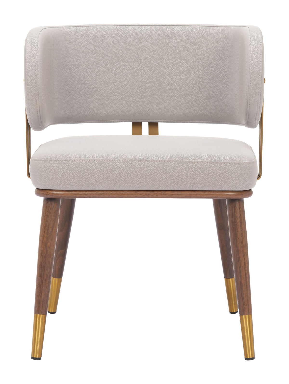 ZUO Brew Dining Chair Beige & Walnut