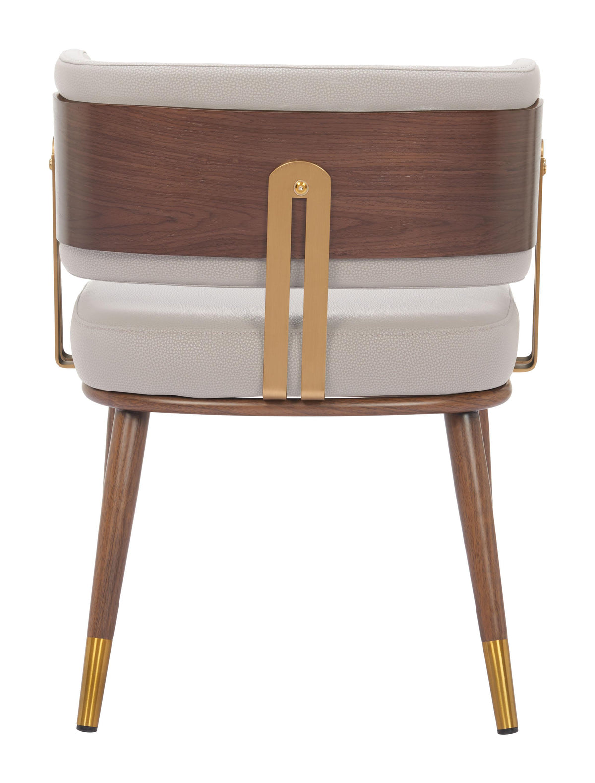 ZUO Brew Dining Chair Beige & Walnut