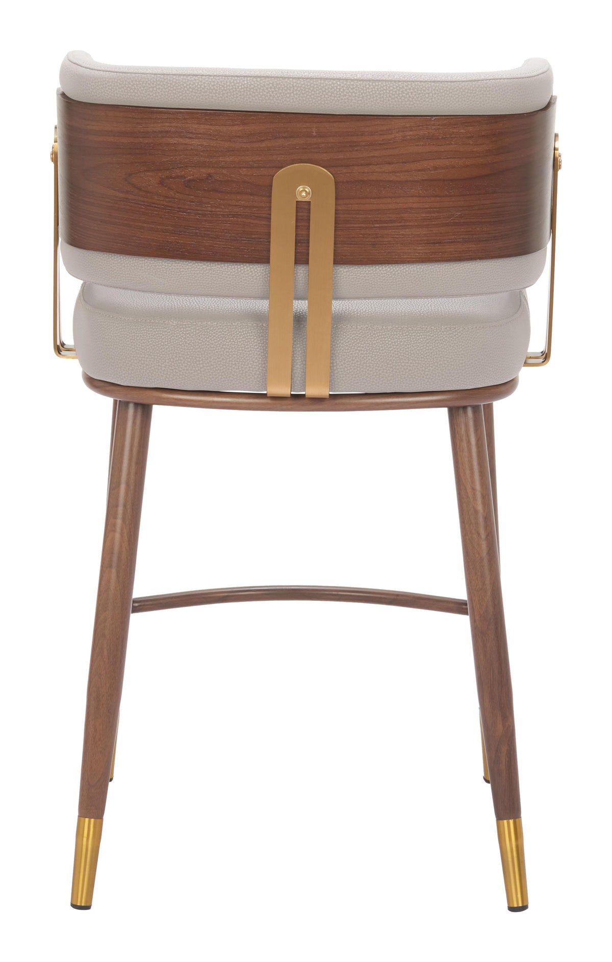 ZUO Brew Counter Stool Beige & Walnut