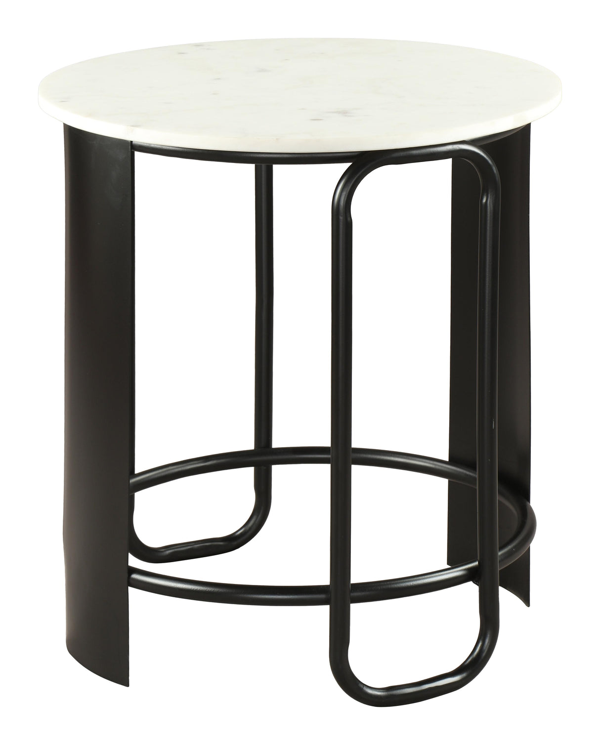 ZUO Obel Side Table White & Black