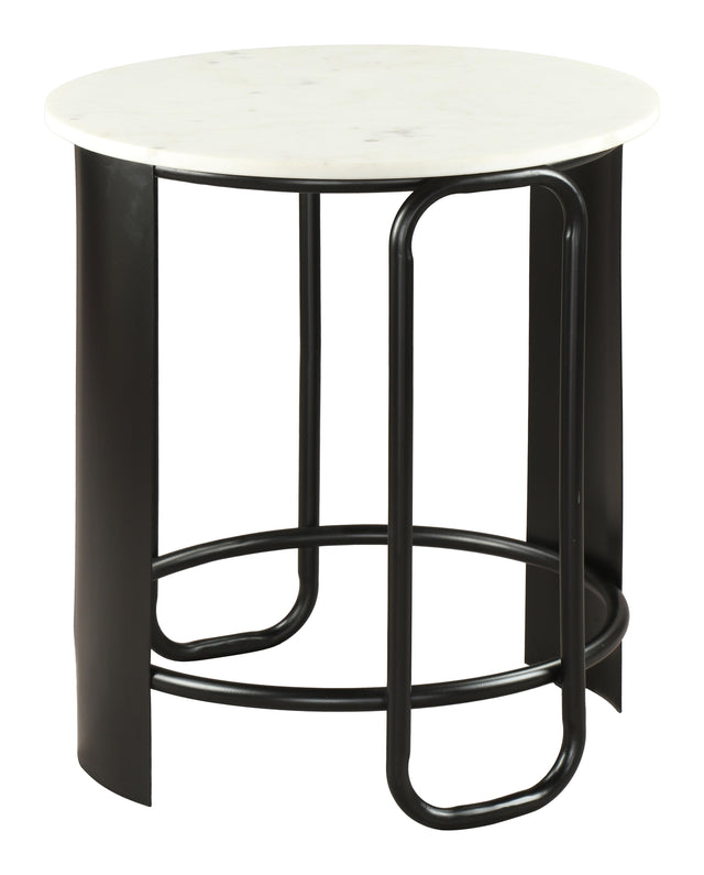 ZUO Obel Side Table White & Black