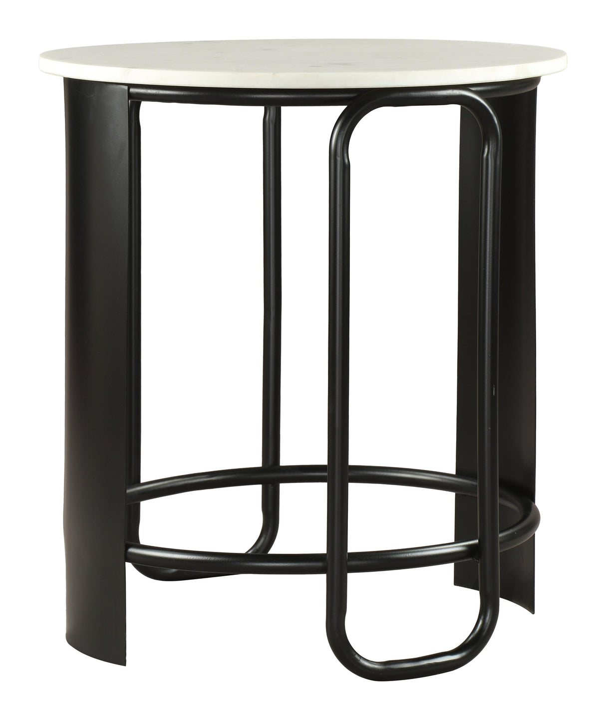 ZUO Obel Side Table White & Black