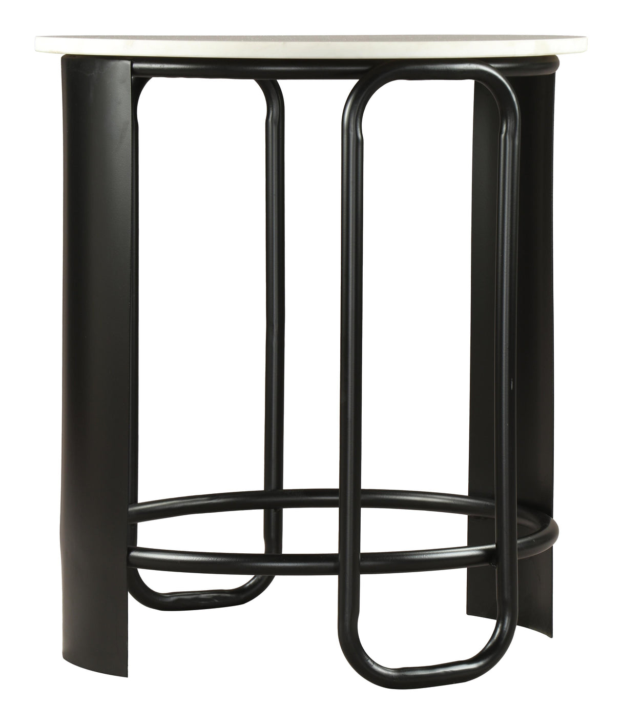 ZUO Obel Side Table White & Black