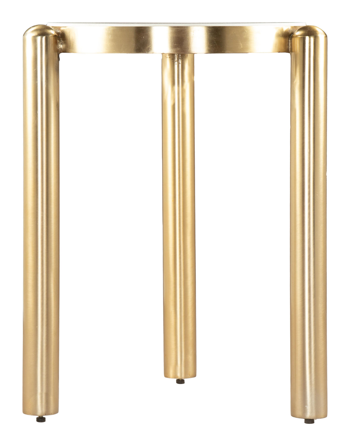 ZUO Noan Side Table White & Gold