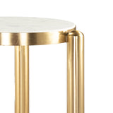 ZUO Noan Side Table White & Gold