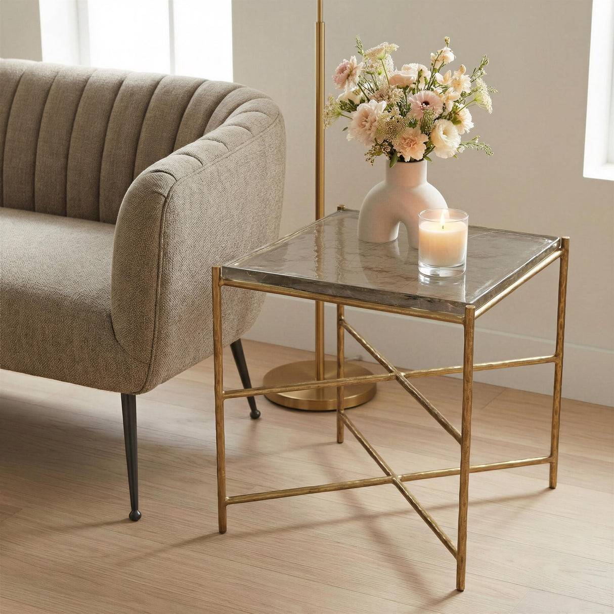 ZUO Kove Side Table Gold