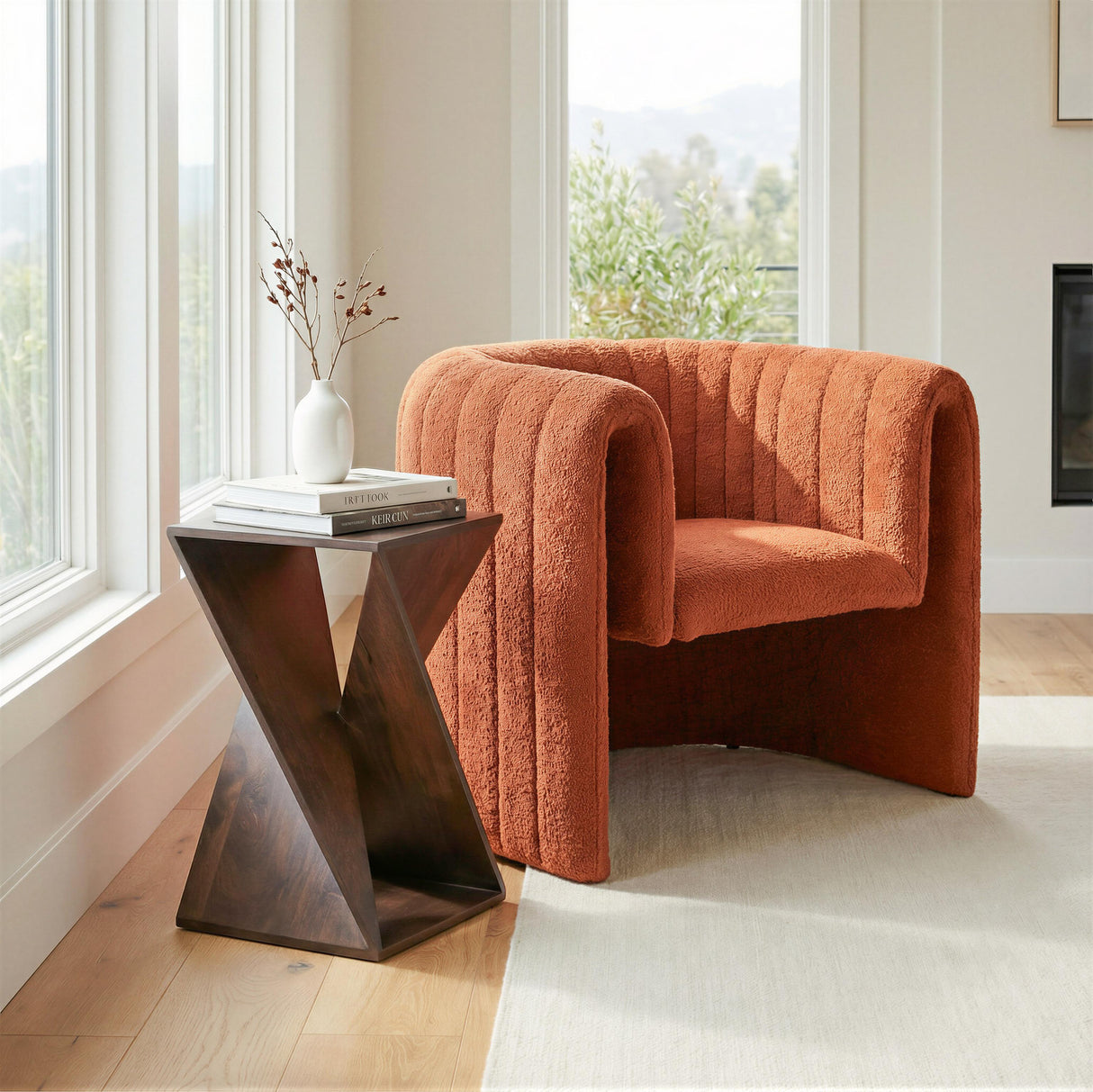ZUO Alba Accent Table Walnut