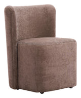 ZUO Bambun Dining Chair with Wheels Taupe