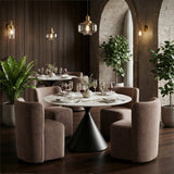 ZUO Bambun Dining Chair with Wheels Taupe