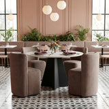 ZUO Bambun Dining Chair with Wheels Taupe