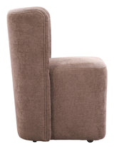 ZUO Bambun Dining Chair with Wheels Taupe